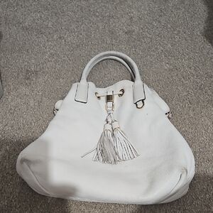 Michael Kors White Leather Shoulder Bag